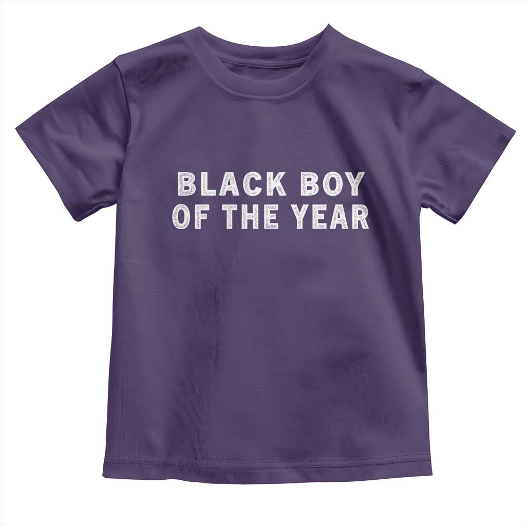 Black Boy Of The Year Toddler T Shirt Funny Gag Joke TS11 Purple Print Your Wear