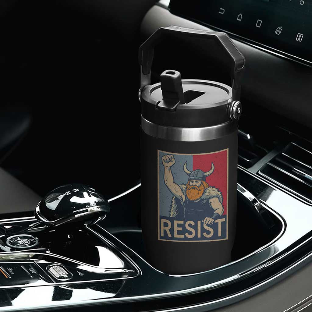 Funny Minneapolis Viking Resist Abolish Ice Protest Flip Straw Tumbler TS11 Print Your Wear