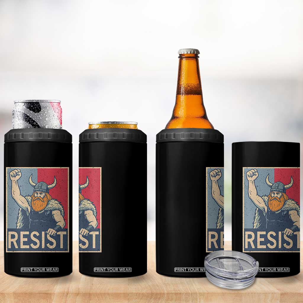 Funny Minneapolis Viking Resist Abolish Ice Protest 4 in 1 Can Cooler Tumbler TS11 Print Your Wear