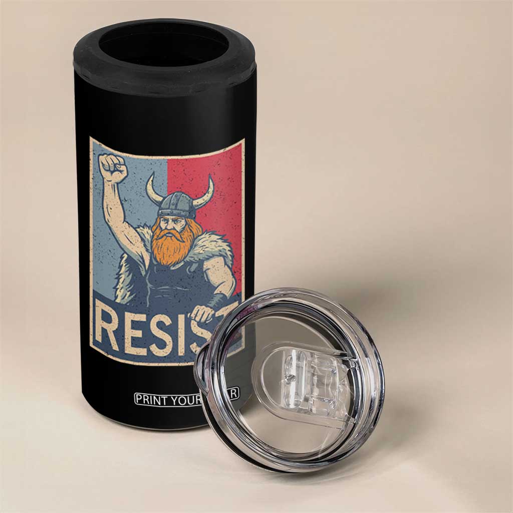 Funny Minneapolis Viking Resist Abolish Ice Protest 4 in 1 Can Cooler Tumbler TS11 Print Your Wear