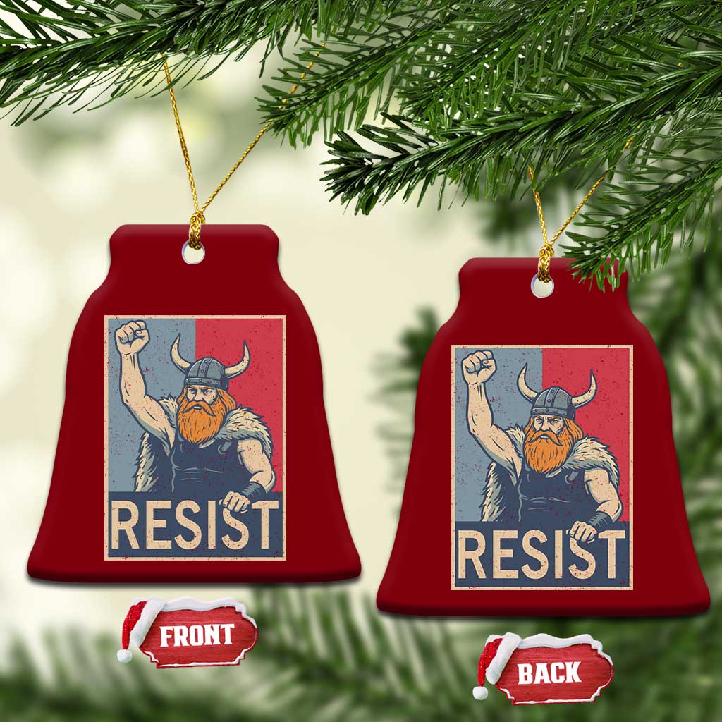 Funny Minneapolis Viking Resist Abolish Ice Protest Ceramic Ornament TS11 Print Your Wear