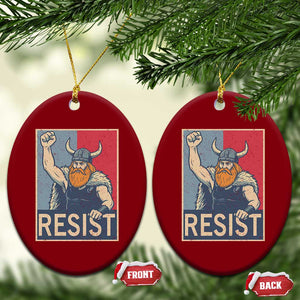 Funny Minneapolis Viking Resist Abolish Ice Protest Ceramic Ornament TS11 Print Your Wear