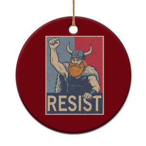 Funny Minneapolis Viking Resist Abolish Ice Protest Ceramic Ornament TS11 1pc Red Print Your Wear