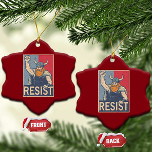 Funny Minneapolis Viking Resist Abolish Ice Protest Ceramic Ornament TS11 Print Your Wear