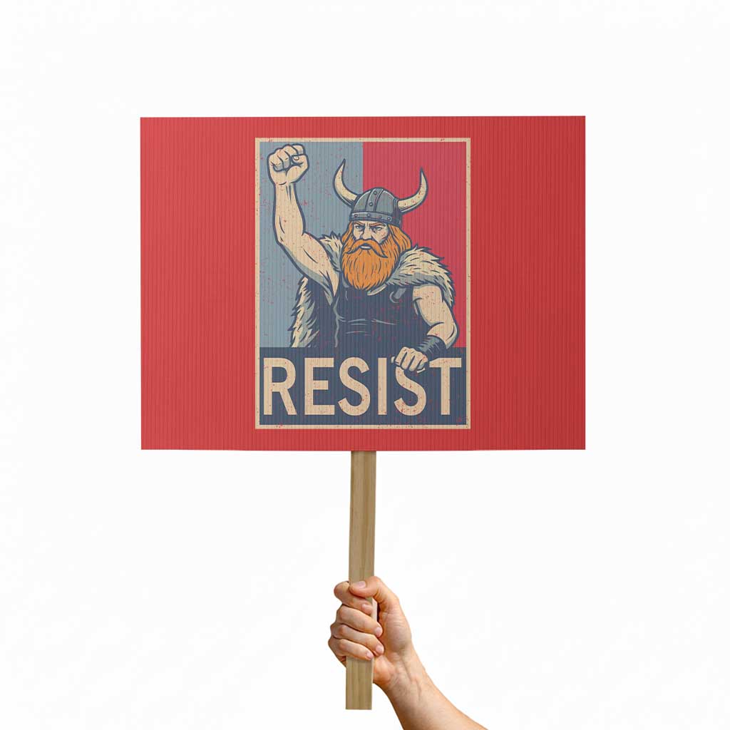 Funny Minneapolis Viking Resist Abolish Ice Protest Protest Sign TS11 Horizontal 18