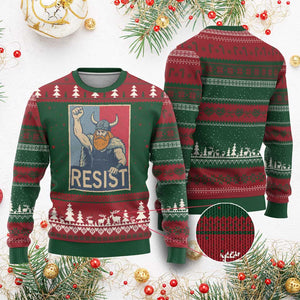 Funny Minneapolis Viking Resist Abolish Ice Protest Ugly Christmas Sweater TS11 Red Green Print Your Wear