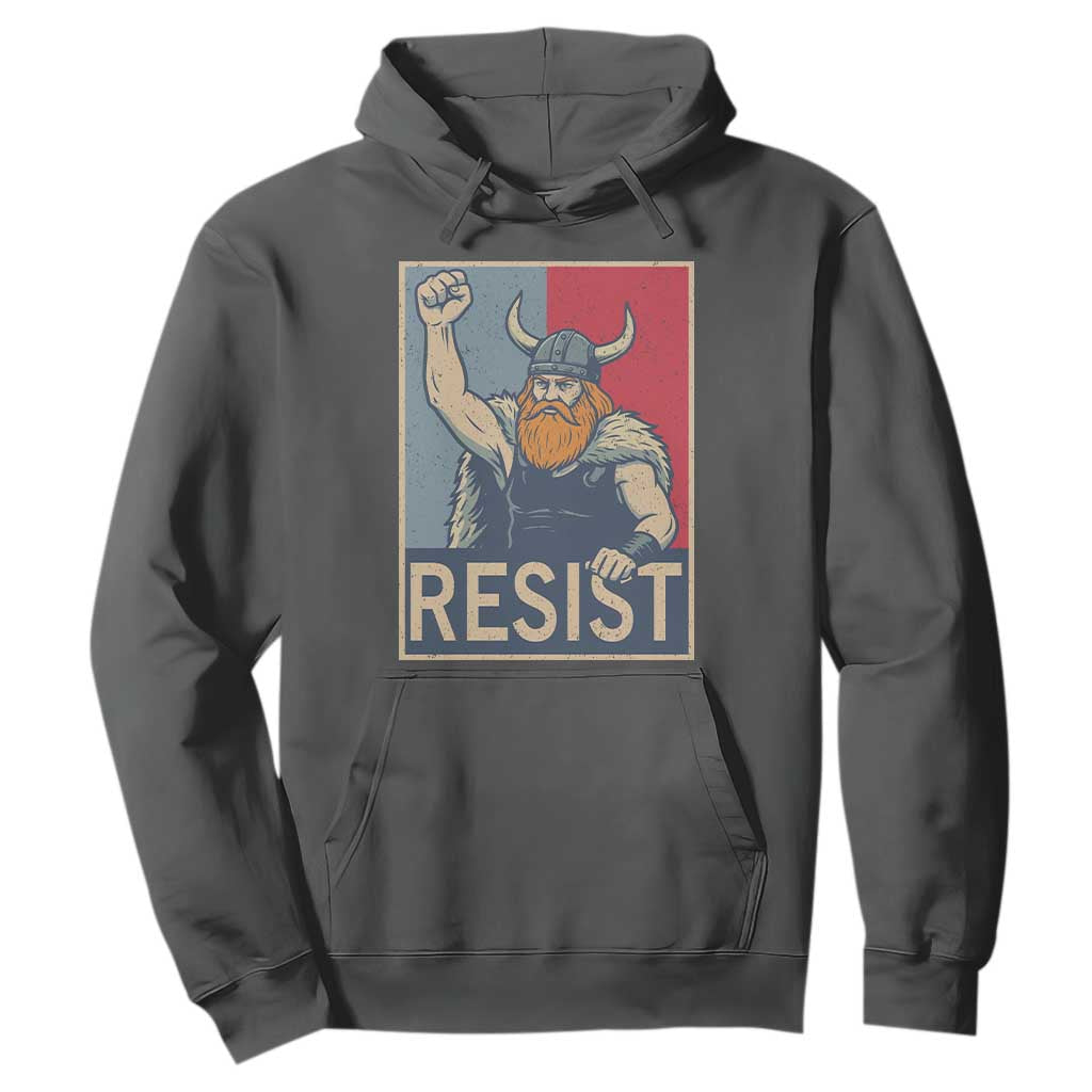 Funny Minneapolis Viking Resist Abolish Ice Protest Hoodie TS11 Dark Heather Print Your Wear