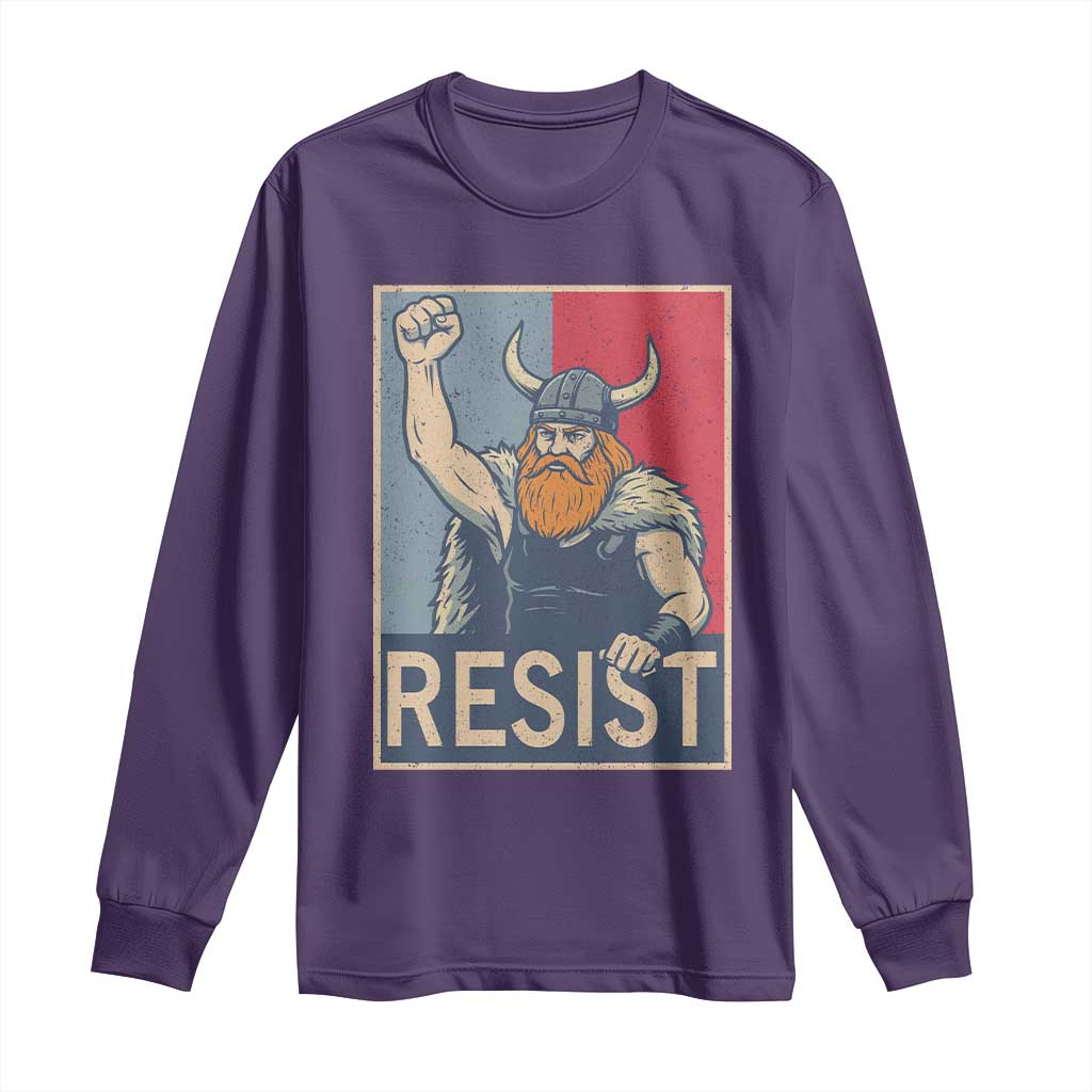 Funny Minneapolis Viking Resist Abolish Ice Protest Long Sleeve Shirt TS11 Purple Print Your Wear