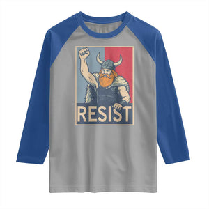 Funny Minneapolis Viking Resist Abolish Ice Protest Raglan Shirt TS11 Sport Gray Royal Print Your Wear