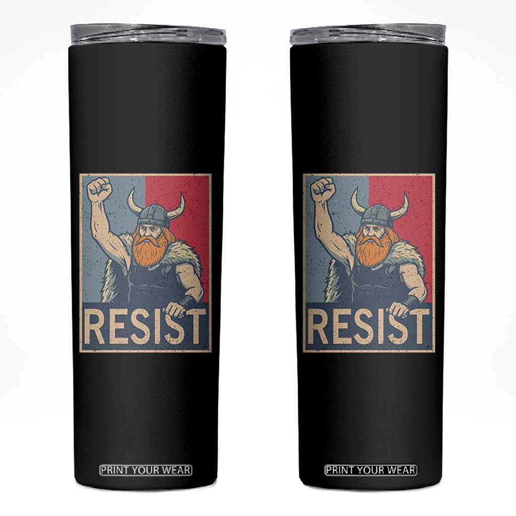 Funny Minneapolis Viking Resist Abolish Ice Protest Skinny Tumbler TS11 Black Print Your Wear