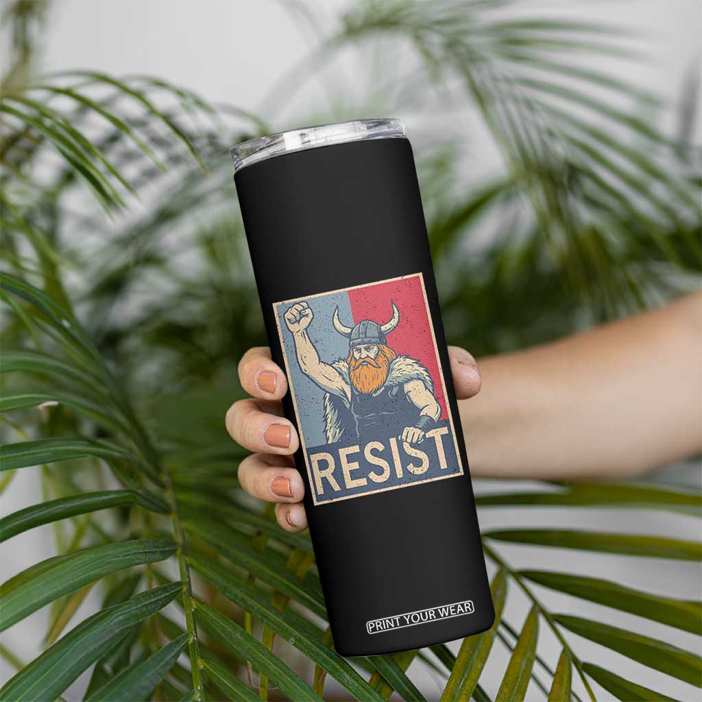 Funny Minneapolis Viking Resist Abolish Ice Protest Skinny Tumbler TS11 Print Your Wear