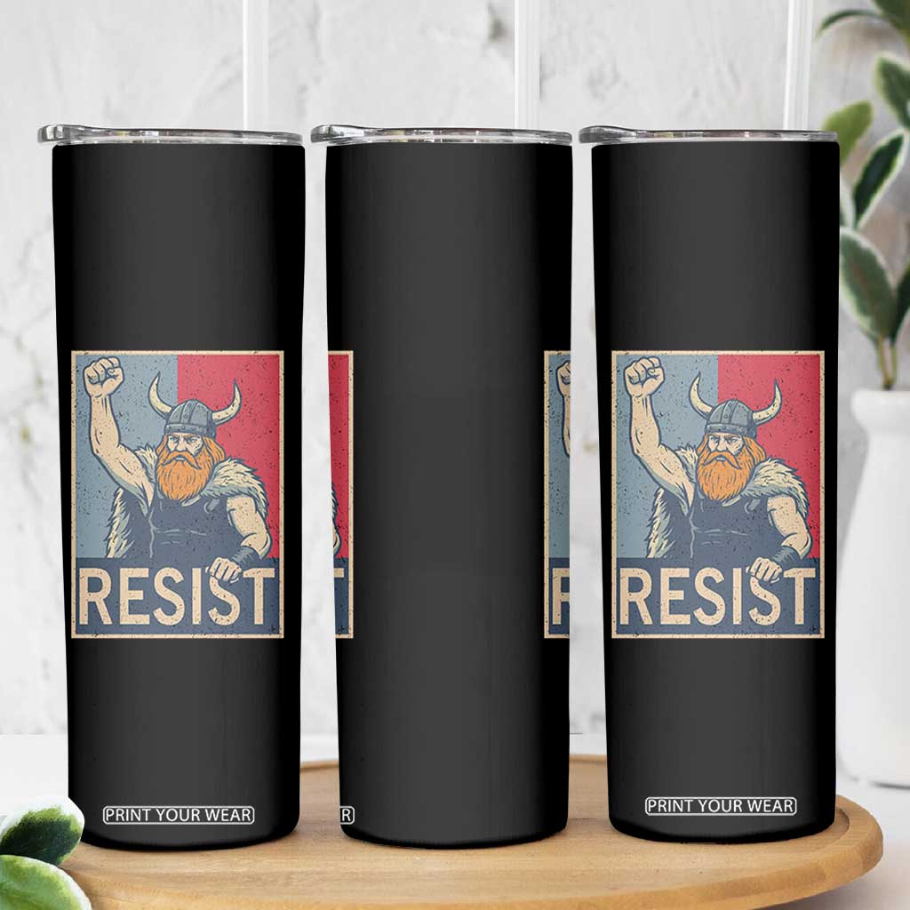 Funny Minneapolis Viking Resist Abolish Ice Protest Skinny Tumbler TS11 Print Your Wear