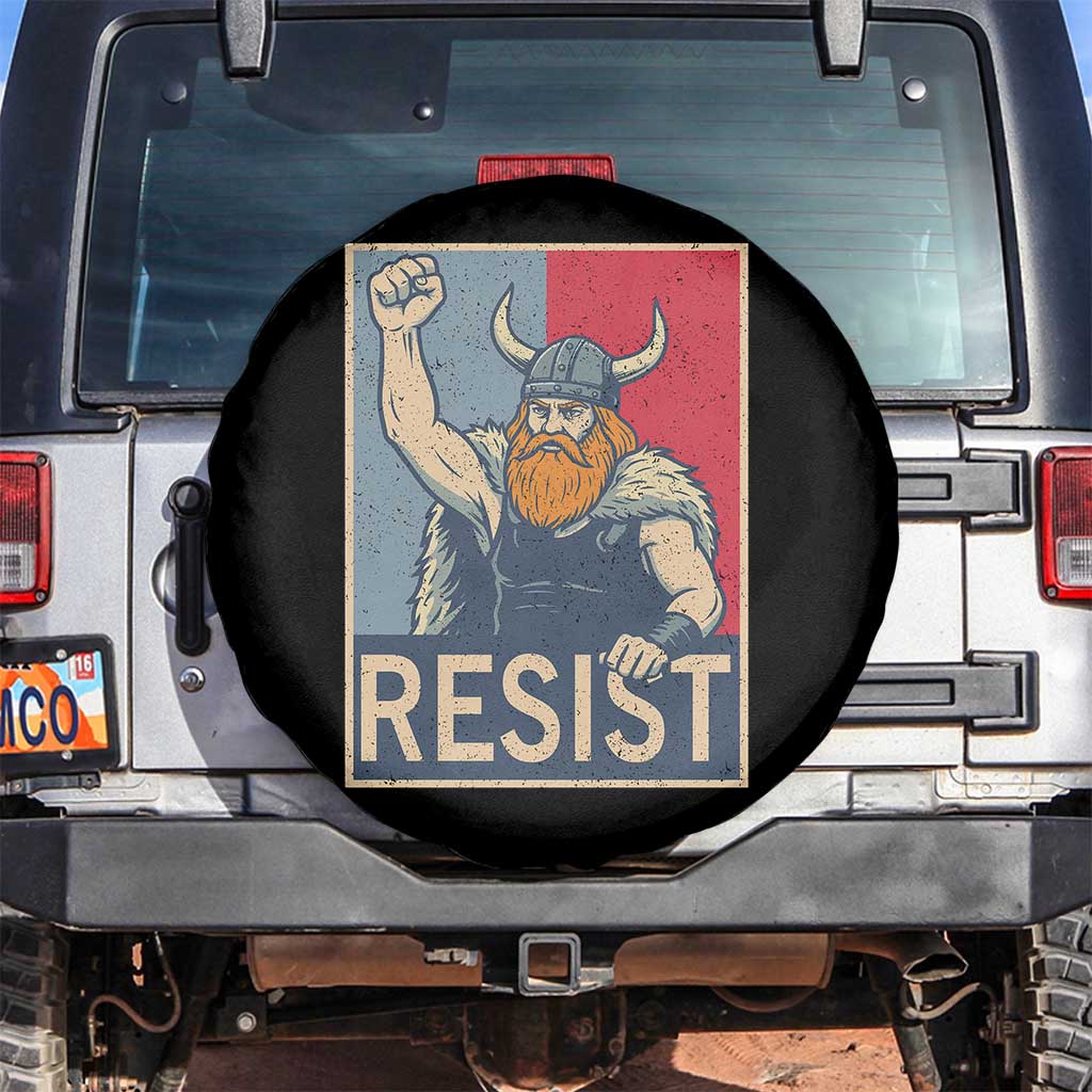 Funny Minneapolis Viking Resist Abolish Ice Protest Spare Tire Cover TS11 No hole Black Print Your Wear