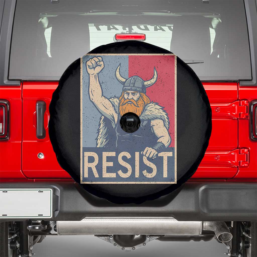 Funny Minneapolis Viking Resist Abolish Ice Protest Spare Tire Cover TS11 Black Print Your Wear