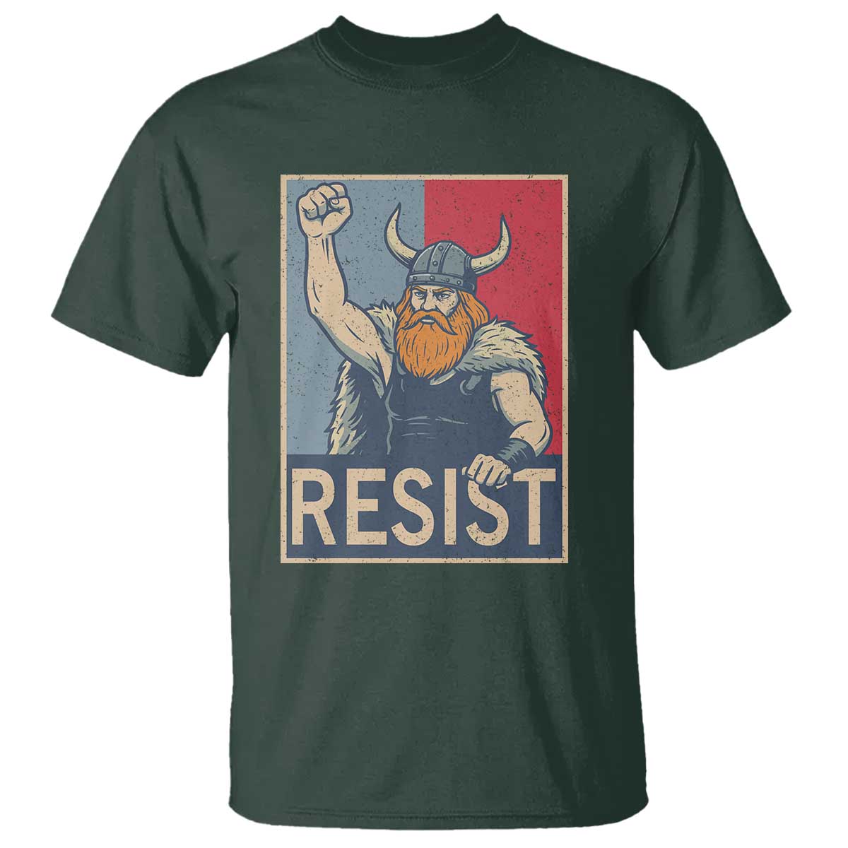 Funny Minneapolis Viking Resist Abolish Ice Protest T Shirt TS11 Dark Forest Green Print Your Wear