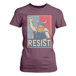 Funny Minneapolis Viking Resist Abolish Ice Protest T Shirt For Women TS11 Maroon Print Your Wear