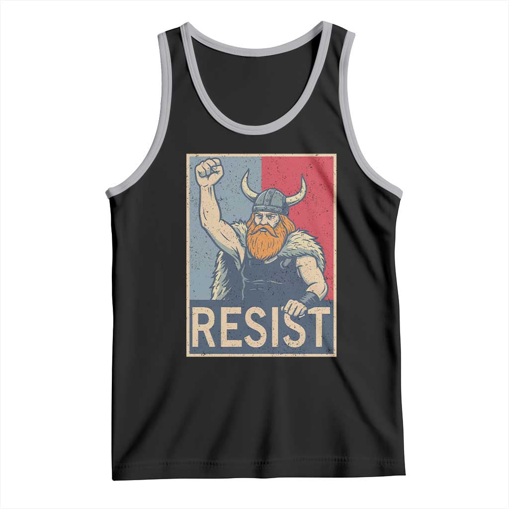 Funny Minneapolis Viking Resist Abolish Ice Protest Tank Top TS11 Black Athletic Heather Print Your Wear