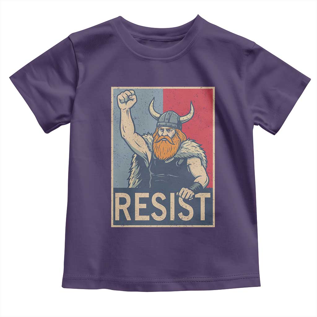 Funny Minneapolis Viking Resist Abolish Ice Protest Toddler T Shirt TS11 Purple Print Your Wear