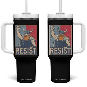 Funny Minneapolis Viking Resist Abolish Ice Protest Tumbler With Handle TS11 One Size: 40 oz Black Print Your Wear