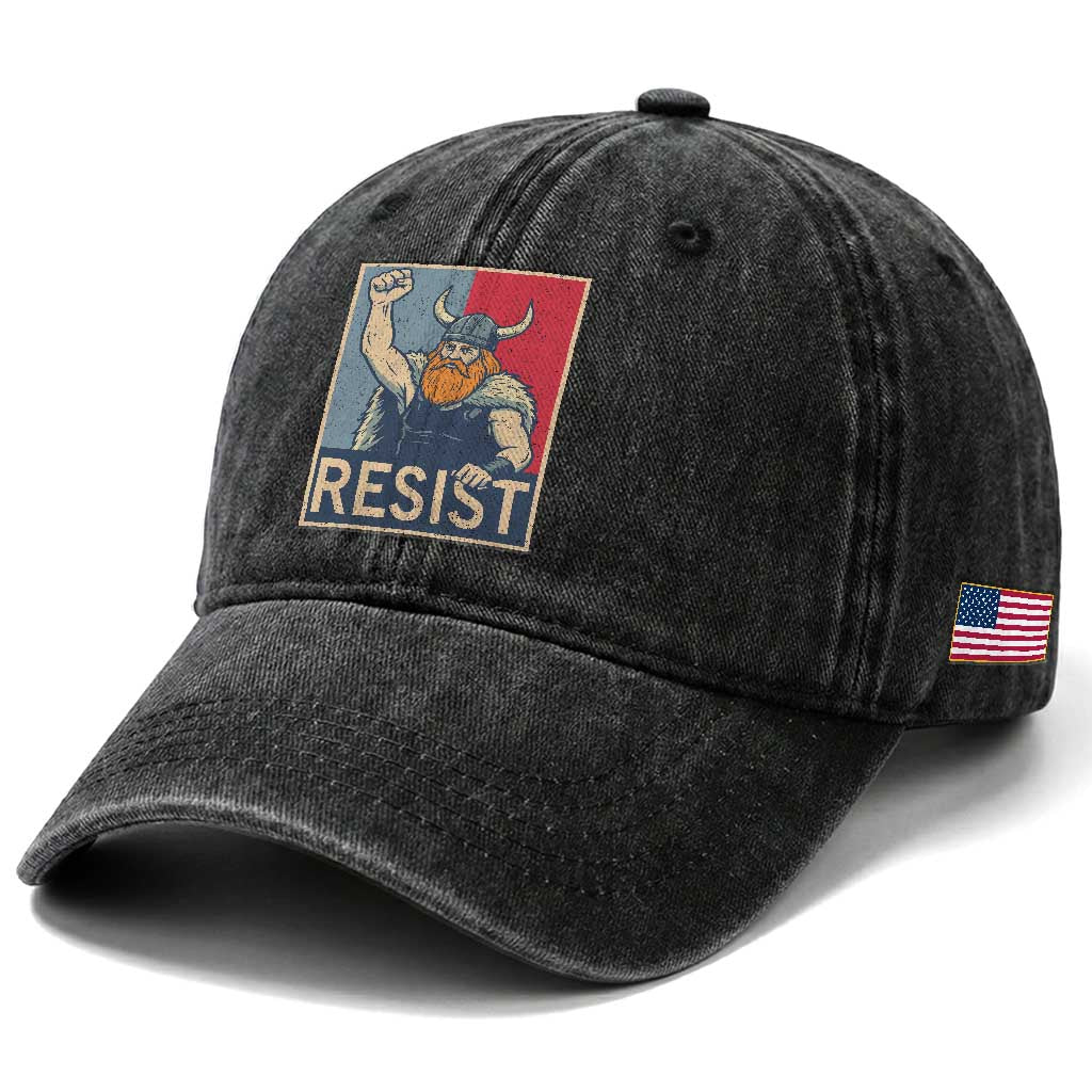 Funny Minneapolis Viking Resist Abolish Ice Protest Washed Cotton Baseball Cap TS11 Print Your Wear