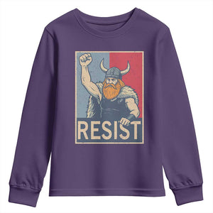 Funny Minneapolis Viking Resist Abolish Ice Protest Youth Sweatshirt TS11 Purple Print Your Wear