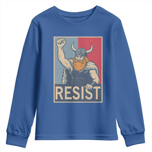 Funny Minneapolis Viking Resist Abolish Ice Protest Youth Sweatshirt TS11 Royal Blue Print Your Wear