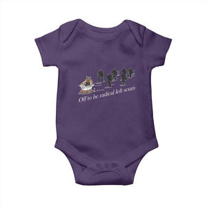 Off To Be Radical Left Scum Baby Onesie Funny Minneapolis Escape Viking Abolish Ice TS11 Purple Print Your Wear