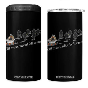 Off To Be Radical Left Scum 4 in 1 Can Cooler Tumbler Funny Minneapolis Escape Viking Abolish Ice TS11 One Size: 16 oz Black Print Your Wear