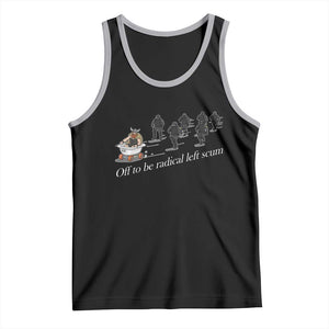 Off To Be Radical Left Scum Tank Top Funny Minneapolis Escape Viking Abolish Ice TS11 Black Athletic Heather Print Your Wear