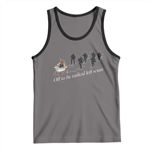 Off To Be Radical Left Scum Tank Top Funny Minneapolis Escape Viking Abolish Ice TS11 Deep Heather Black Print Your Wear
