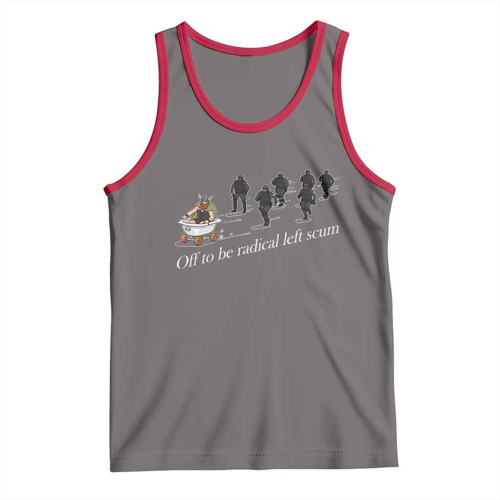 Off To Be Radical Left Scum Tank Top Funny Minneapolis Escape Viking Abolish Ice TS11 Deep Heather Red Print Your Wear