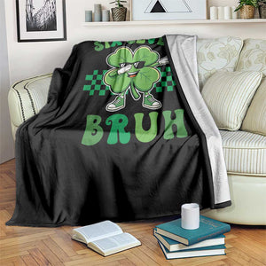 Funny 67 St Patricks Day Throw Blanket Six Seven Bruh Dabbing Shamrock TS11 Print Your Wear