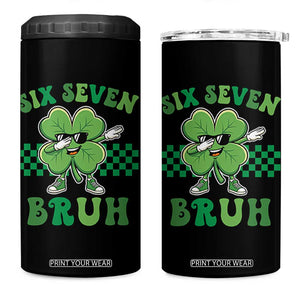 Funny 67 St Patricks Day 4 in 1 Can Cooler Tumbler Six Seven Bruh Dabbing Shamrock TS11 One Size: 16 oz Black Print Your Wear