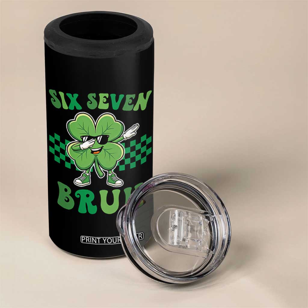 Funny 67 St Patricks Day 4 in 1 Can Cooler Tumbler Six Seven Bruh Dabbing Shamrock TS11 Print Your Wear