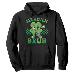 Funny 67 St Patricks Day Hoodie Six Seven Bruh Dabbing Shamrock TS11 Black Print Your Wear