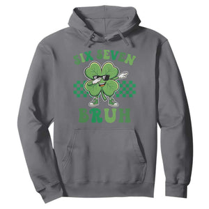 Funny 67 St Patricks Day Hoodie Six Seven Bruh Dabbing Shamrock TS11 Charcoal Print Your Wear