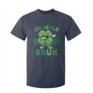 Funny 67 St Patricks Day T Shirt For Kid Six Seven Bruh Dabbing Shamrock TS11 Navy Print Your Wear