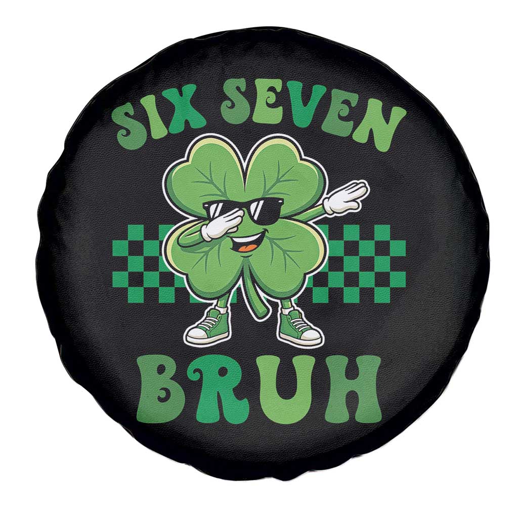 Funny 67 St Patricks Day Spare Tire Cover Six Seven Bruh Dabbing Shamrock TS11 Print Your Wear