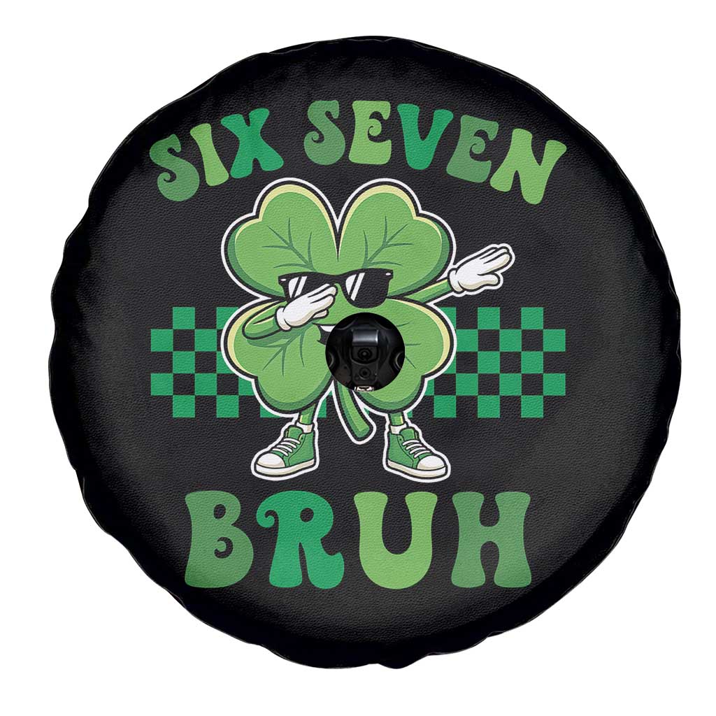 Funny 67 St Patricks Day Spare Tire Cover Six Seven Bruh Dabbing Shamrock TS11 Print Your Wear