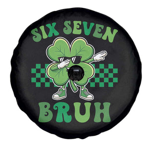 Funny 67 St Patricks Day Spare Tire Cover Six Seven Bruh Dabbing Shamrock TS11 Print Your Wear