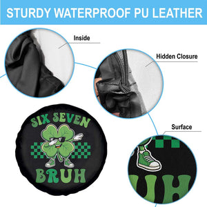 Funny 67 St Patricks Day Spare Tire Cover Six Seven Bruh Dabbing Shamrock TS11 Print Your Wear