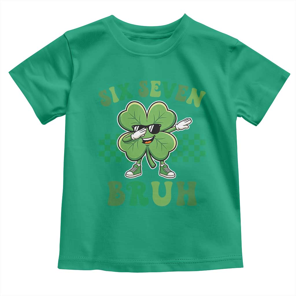 Funny 67 St Patricks Day Toddler T Shirt Six Seven Bruh Dabbing Shamrock TS11 Irish Green Print Your Wear