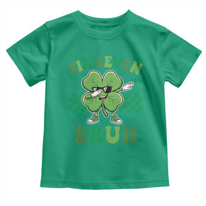 Funny 67 St Patricks Day Toddler T Shirt Six Seven Bruh Dabbing Shamrock TS11 Irish Green Print Your Wear