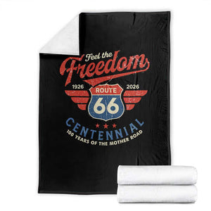 US Route Highway 66 Centennial Throw Blanket Feel The Freedom 100 Years Of The Mother Road TS11 Black Print Your Wear
