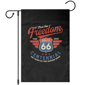 US Route Highway 66 Centennial Garden Flag Feel The Freedom 100 Years Of The Mother Road TS11 Black Print Your Wear