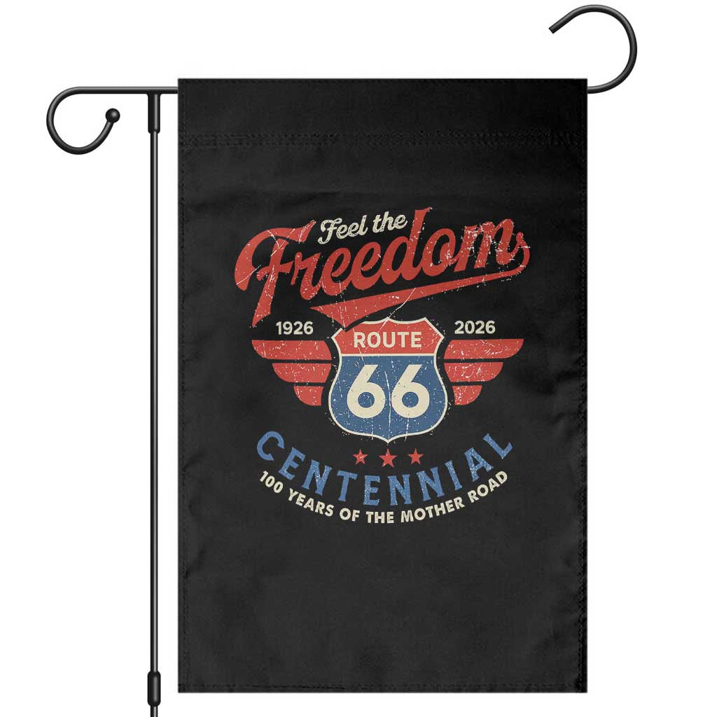 US Route Highway 66 Centennial Garden Flag Feel The Freedom 100 Years Of The Mother Road TS11 Black Print Your Wear