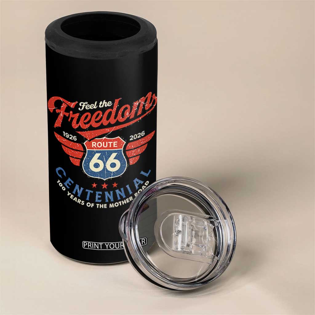 US Route Highway 66 Centennial 4 in 1 Can Cooler Tumbler Feel The Freedom 100 Years Of The Mother Road TS11 Print Your Wear