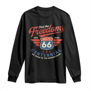US Route Highway 66 Centennial Long Sleeve Shirt Feel The Freedom 100 Years Of The Mother Road TS11 Black Print Your Wear