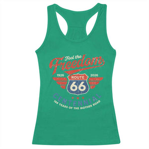 US Route Highway 66 Centennial Racerback Tank Top Feel The Freedom 100 Years Of The Mother Road TS11 Irish Green Print Your Wear