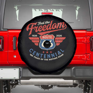 US Route Highway 66 Centennial Spare Tire Cover Feel The Freedom 100 Years Of The Mother Road TS11 Black Print Your Wear